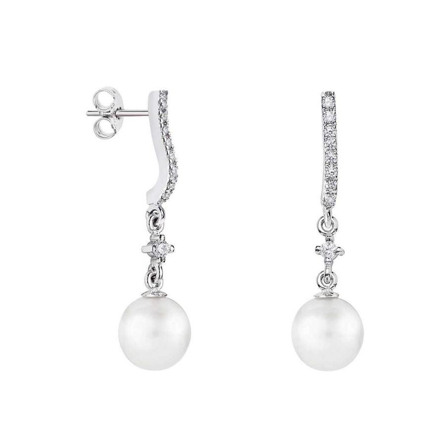 Joyer A ARGYOR | Pendientes De Novia En Oro Blanco De 18K Con Perla Redonda (79B0501Td1)