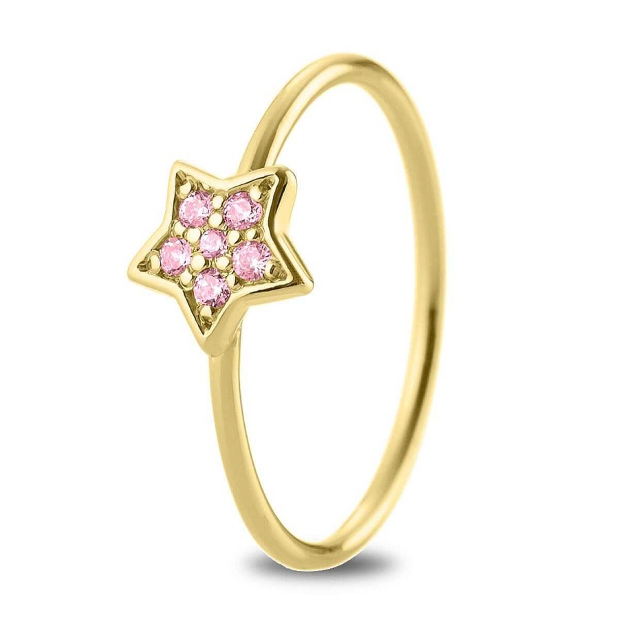 Joyer A ARGYOR | Anillo Oro 18K Estrella Zafiro Rosa (76Aan005Zr)