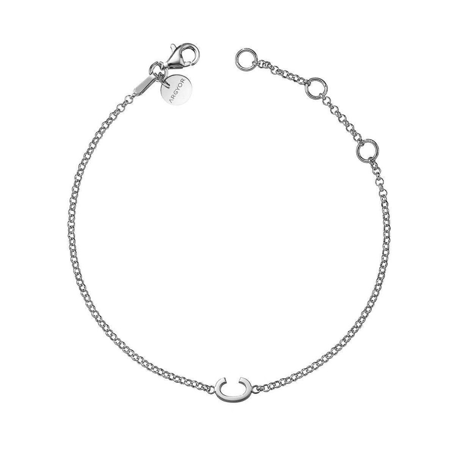 Joyer A ARGYOR | Pulsera De Oro Blanco Con Letra (4B8307310)