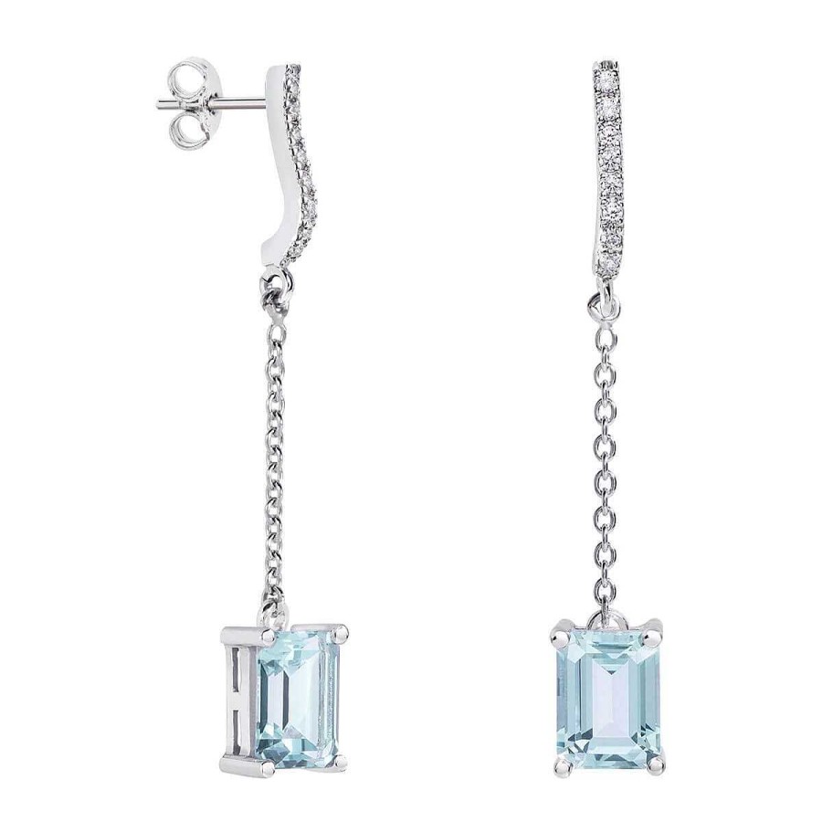 Joyer A ARGYOR | Pendientes De Novia En Plata Y Topacios Con Dise O Cadena 79B0507Tb(1|2|3)