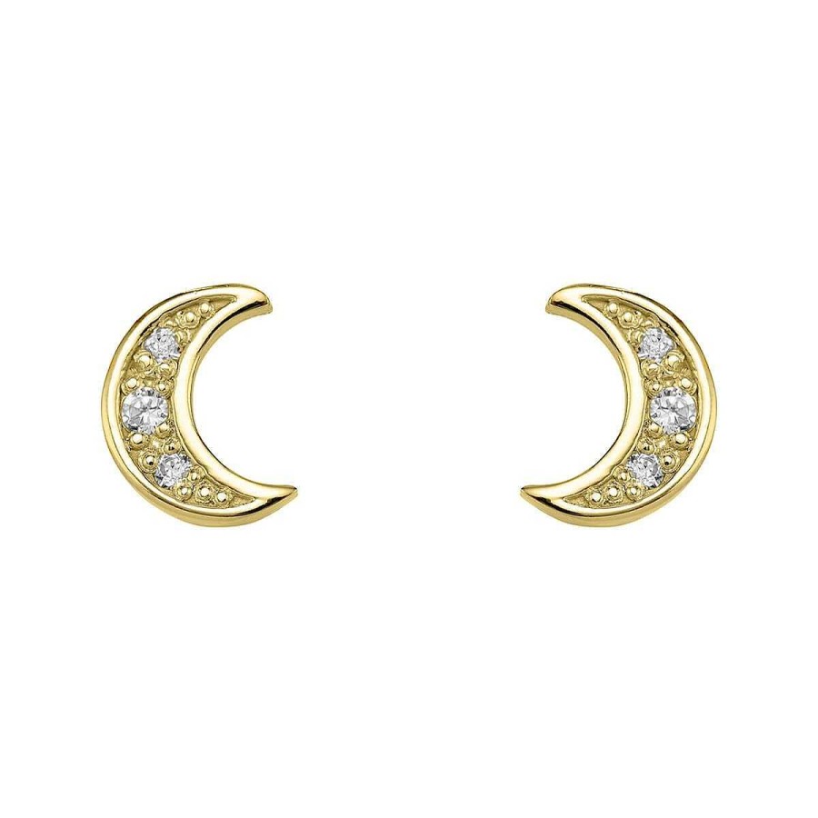 Joyer A ARGYOR | Pendientes Luna Diamantes Y Oro (76Ape004)