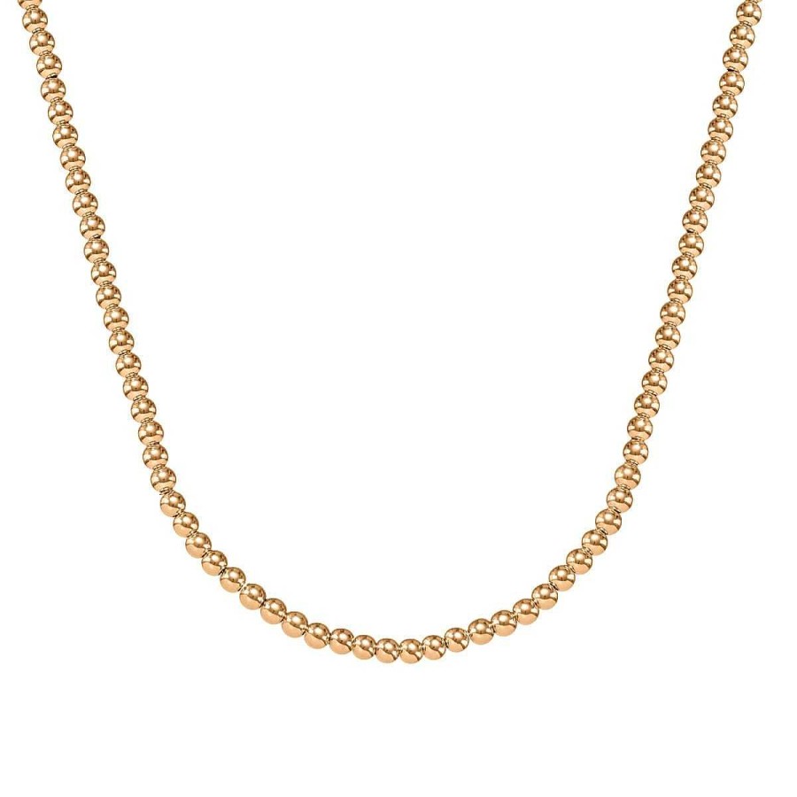 Joyer A ARGYOR | Collar De Bolas De Oro Rosa 18K 3Mm (044R123Col)