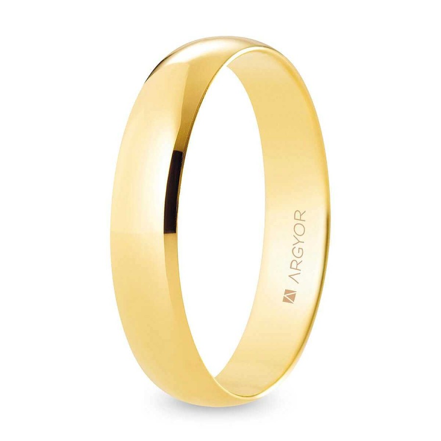 Joyer A ARGYOR | Alianza De Boda Oro Media Ca A 4,5 Mm Confort (A45Cp00)