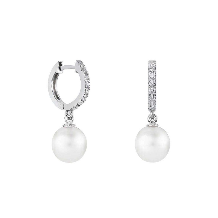 Joyer A ARGYOR | Pendientes De Novia De Oro Blanco De 18K Con Perlas (79B0400Td1)