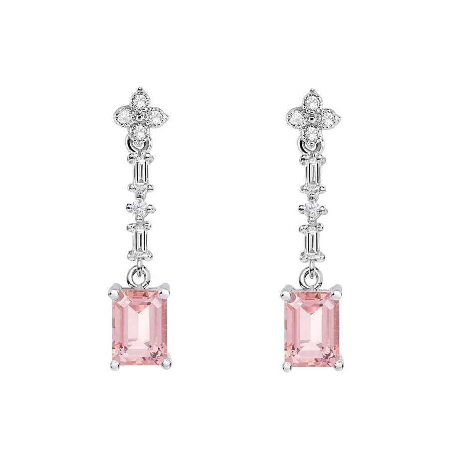 Joyer A ARGYOR | Pendientes De Novia Plata Con Topacios Entrepieza Baguette 79B0106Tb(1|2|3)