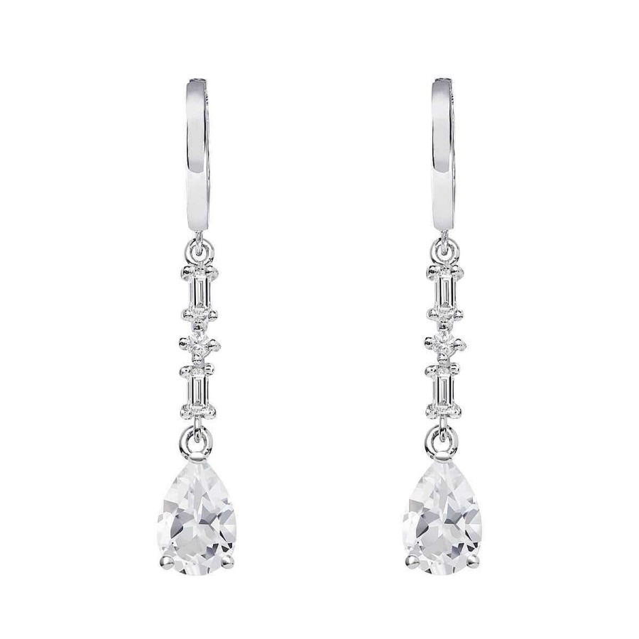 Joyer A ARGYOR | Pendientes De Novia De Oro Blanco De 18K Cabezal Aro 79B0306Ta(1|2|3)