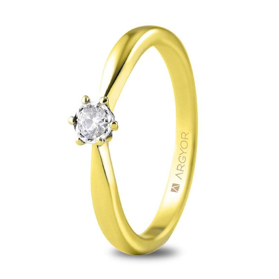 Joyer A ARGYOR | Anillo De Compromiso 1 Diamante Talla Brillante 0,14Ct (74A0514)