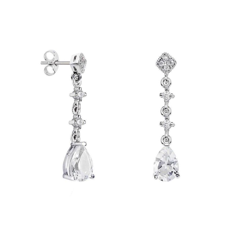 Joyer A ARGYOR | Pendientes De Novia Largos En Plata De 1 Ley (75B0229Tt)