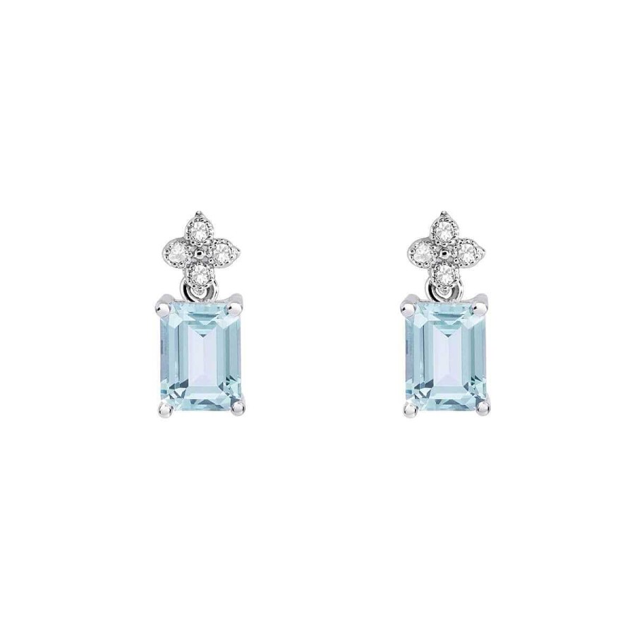 Joyer A ARGYOR | Pendientes De Plata Y Topacio Talla Esmeralda 79B0100Tb(1|2|3)