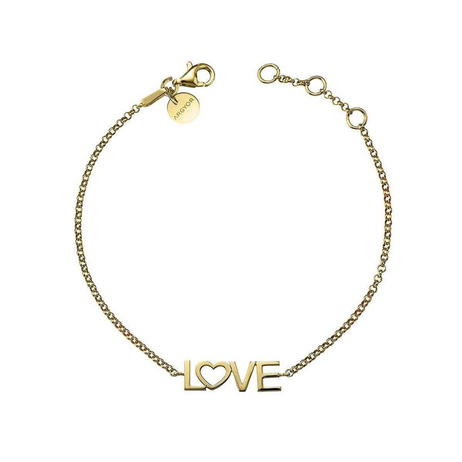 Joyer A ARGYOR | Pulsera De Plata De Ley 925 Dorada Love (4A8307305)