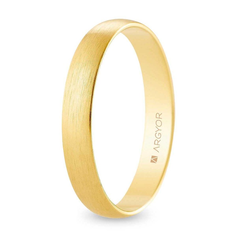 Joyer A ARGYOR | Alianza De Boda Oro Media Ca A 3,5 Mm Satinada (A35Rs00)