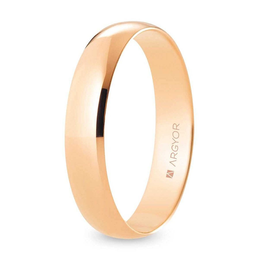 Joyer A ARGYOR | Alianza De Boda Oro Rosa Media Ca A 4,5 Mm Confort (R45Cp00)