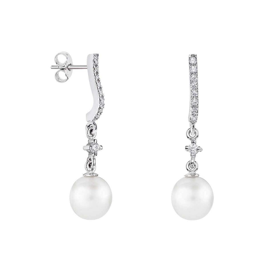 Joyer A ARGYOR | Pendientes De Perlas Para Novias En Plata Y Topacios (79B0501Td1)