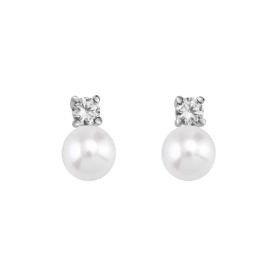 Joyer A ARGYOR | Pendientes De Novia Plata De Ley Con Perlas Y Circonitas (75B0101P)