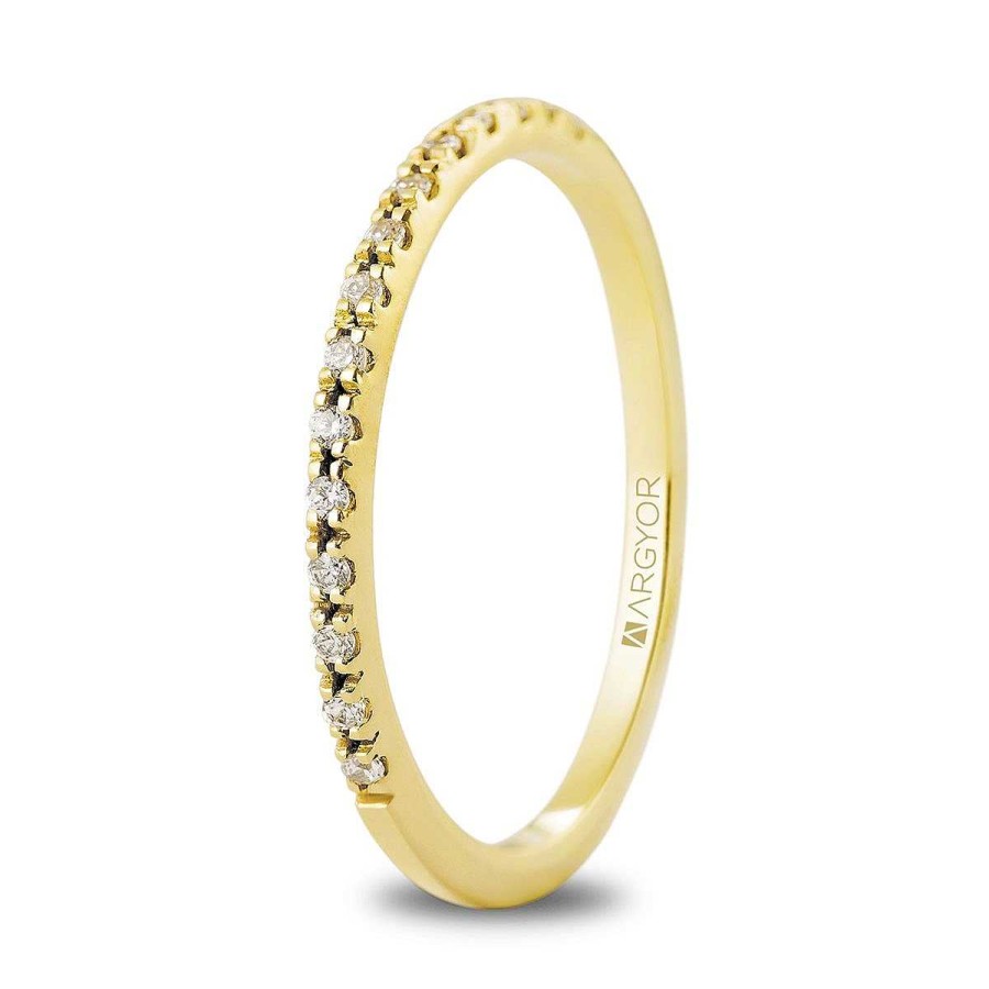 Joyer A ARGYOR | Anillo De Oro Amarillo Con Brillantes (74A0183)