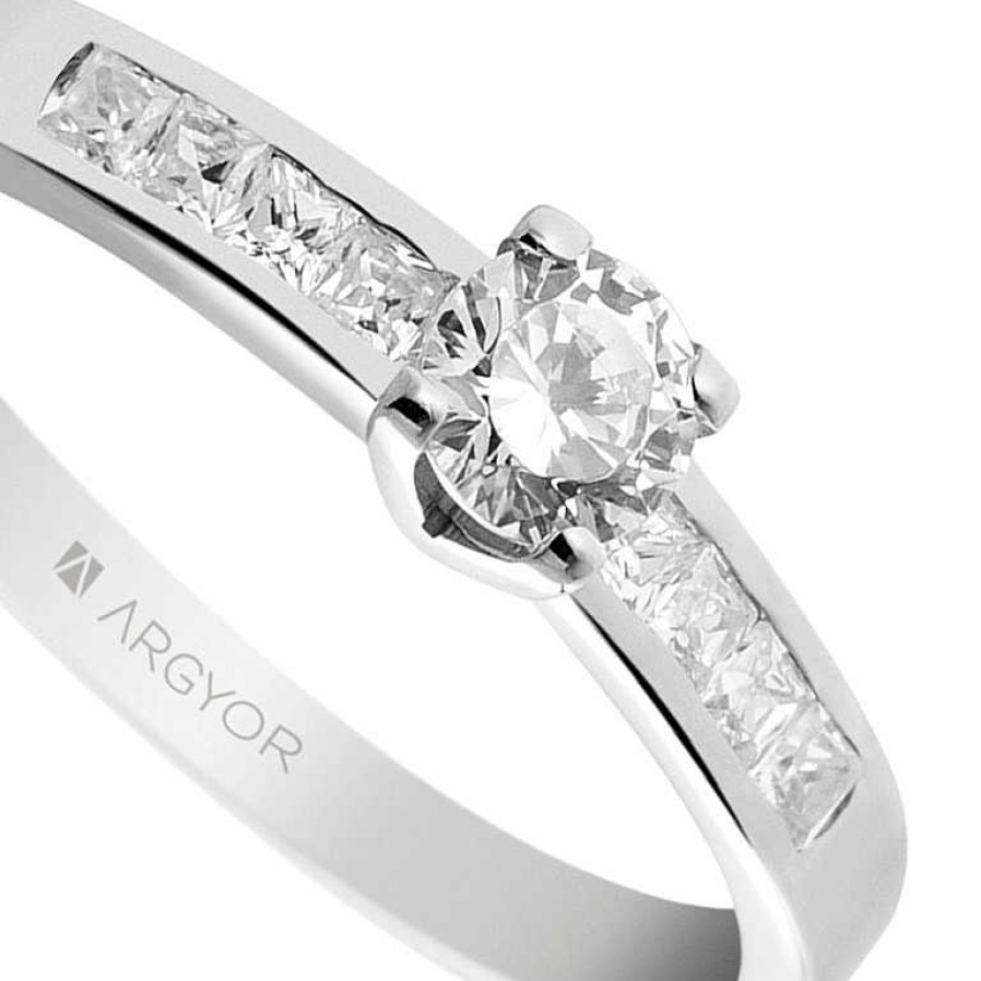 Joyer A ARGYOR | Anillo De Compromiso Con 9 Diamantes 0.41Ct (74B0031)