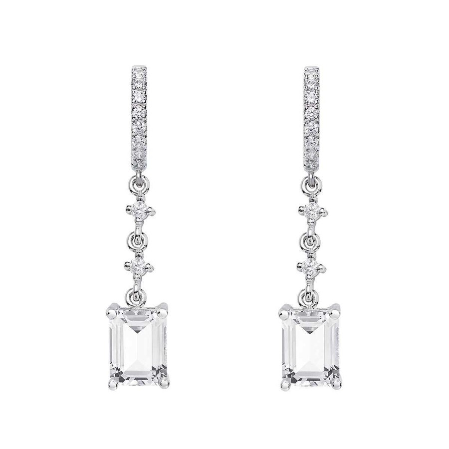 Joyer A ARGYOR | Pendientes De Novia Oro Blanco 18K Y Topacio Rectangular 79B0402Tb(1|2|3)