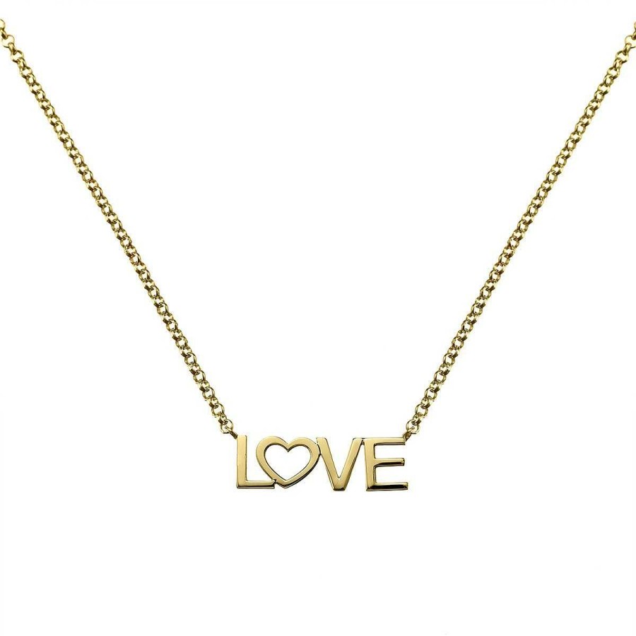 Joyer A ARGYOR | Collar De Plata Ba Ada En Oro Love (3A8307305)