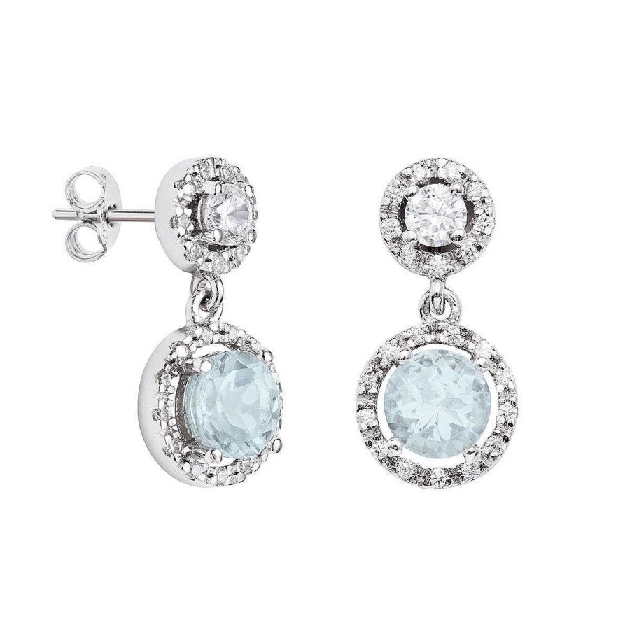 Joyer A ARGYOR | Pendientes De Novia Con Topacio Azul (75B0204Tta)